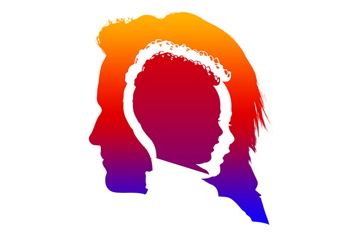 Illustration d'un visage dans un visage